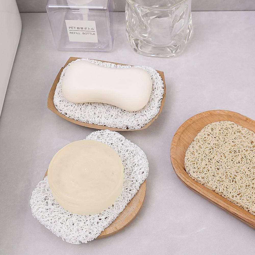5PCS Soap Saver Pad Non-Slip Mildew Proof Self Draining Soap Pad Household PVC Soap Holder Kitchen Bathroom Cleaning Supplies