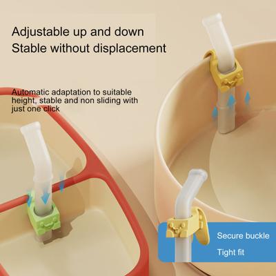 Ayarlanabilir Tavşan Tokalı Silikon İçme Pipeti Çocuk Bebek Ek Gıda Lapa Çorba Yardımcı Su Bardağı Pipeti Çocuklar İçin