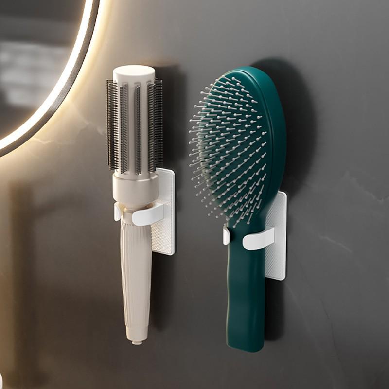 Punch-Free Wall-Mounted Bathroom Storage Rack with Luxury Air Cushion Comb