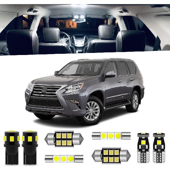 18-Pieces GX460 LED Interior Light Kit Package Compatible With Lexus GX460 2010 2011 2012 2013 2014 2015 2016 2017 2018   Interior LED Lighting