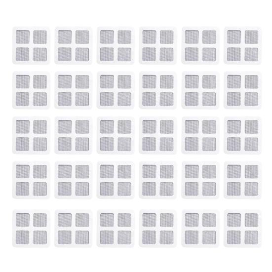 Disposable Mesh Hair Catcher Sticker 4"x4" Bathroom Shower Drain Cover Hair Trap Easy Installation Sink Strainer