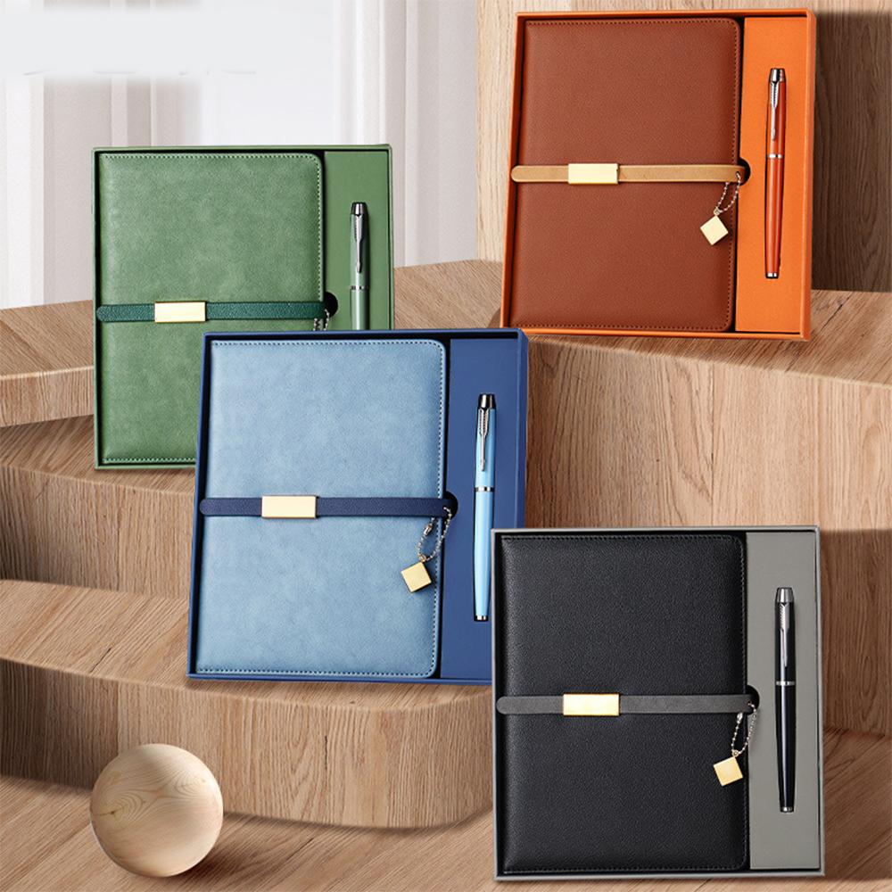 (Logo lze gravírovat) Obchodní zápisník A5 s přezkou, studentský zápisník, zápisník z jednání s dárkovou krabičkou, diář, zápisník předmětů