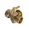 Ameikeo Brass Three-Way Plug Valve, Pressure Gauge, 4-Point Internal Thread Venting.