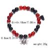 2P Halloween Couple Fashion Personality Spider Bead Elastic Bracelet Bracelet Date Travel Banquet Party Holiday Dressing Gift