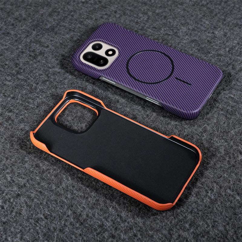 OnePlus 15T/ACE6 Magnetic Carbon Fiber Texture Phone Case with 1+Turbo6 Bracket