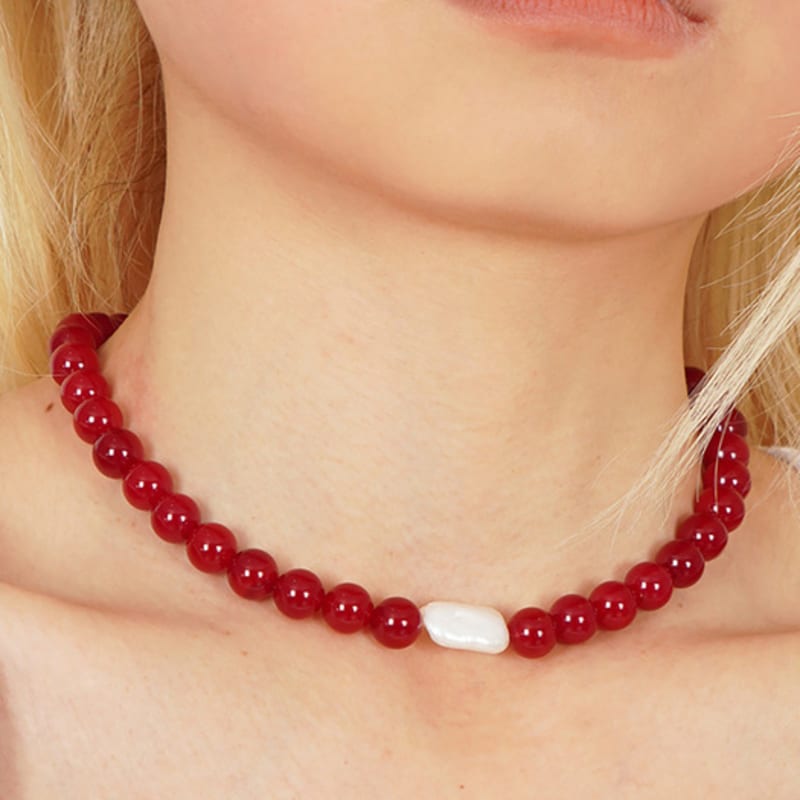 

Фрута Червоний Нефрит та Перли Намисто ONE