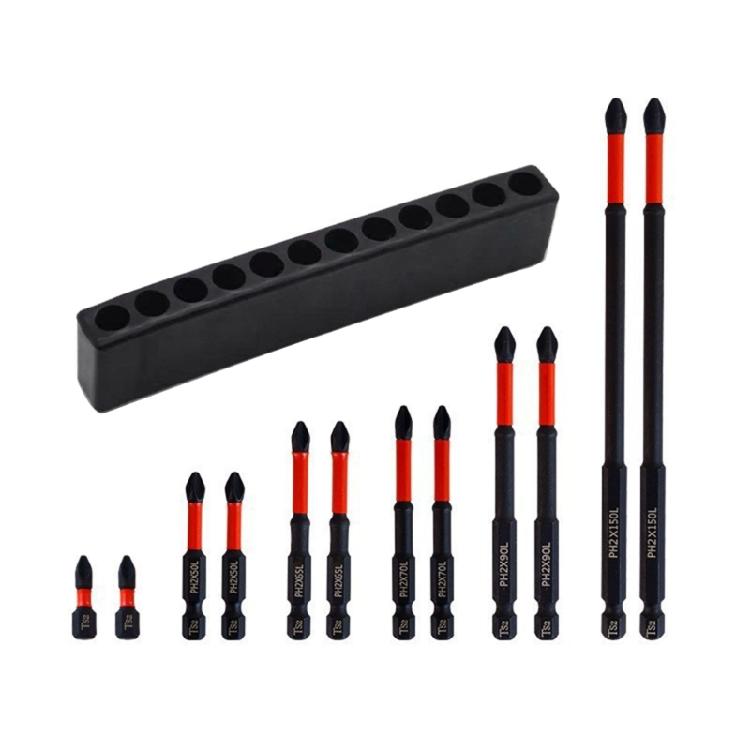 6/12Pcs Magnetic Screwdriver Bit with Anti Slip Grip Impact Driver Bit for Reliable Use In Various Repair Scenario