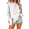 Women's Christmas Print Sweatshirt, Casual Crewneck Long Sleeve Loose Fit Pullover