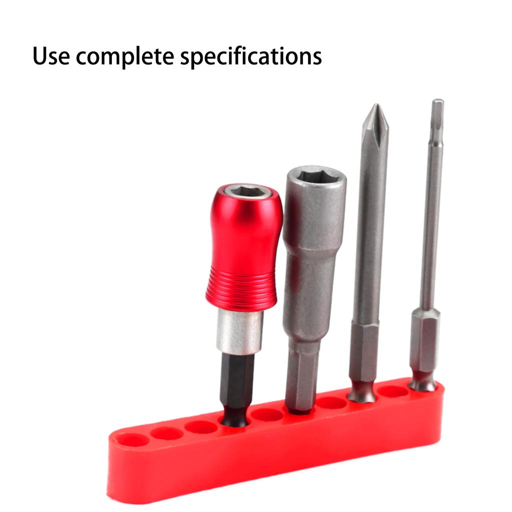 4Pcs Plastic Screwdriver Bit Holders with 10 Slots Each for 1/4Inch Hexagonal Shank Tool Organization