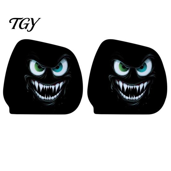 Unique Horror Graphic Accessories Car Headrest Cover, Funny Cartoon Print, Stretchy Seat Protector, Auto Interior Decoration for Cars SUVs Quick