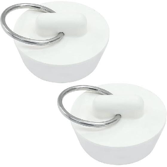 2 Pack Rubber Drain Stopper, Universal Bathroom Sink Stopper Bathtub Drain Plug, Fits 1-1/2 Inch for Bathroom Kitchen Sink Tub Drain