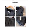 Women's Retro Color Block Hoodie & High-Waist Pants Set - Spring/Autumn Slim Fit Two-Piece