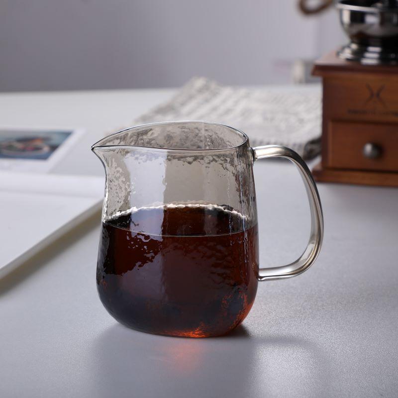 New Electroplated Champagne Color Cloud Pot Glass Coffee Pot V60 Coffee Filter Set Is Simple