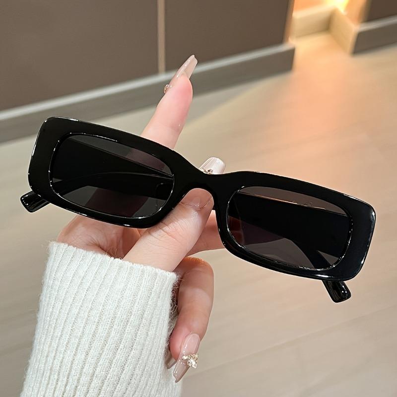 5 Pairs of Women's Fashionable Glasses - Black Multi Style Rectangular Frame Decorative Lenses