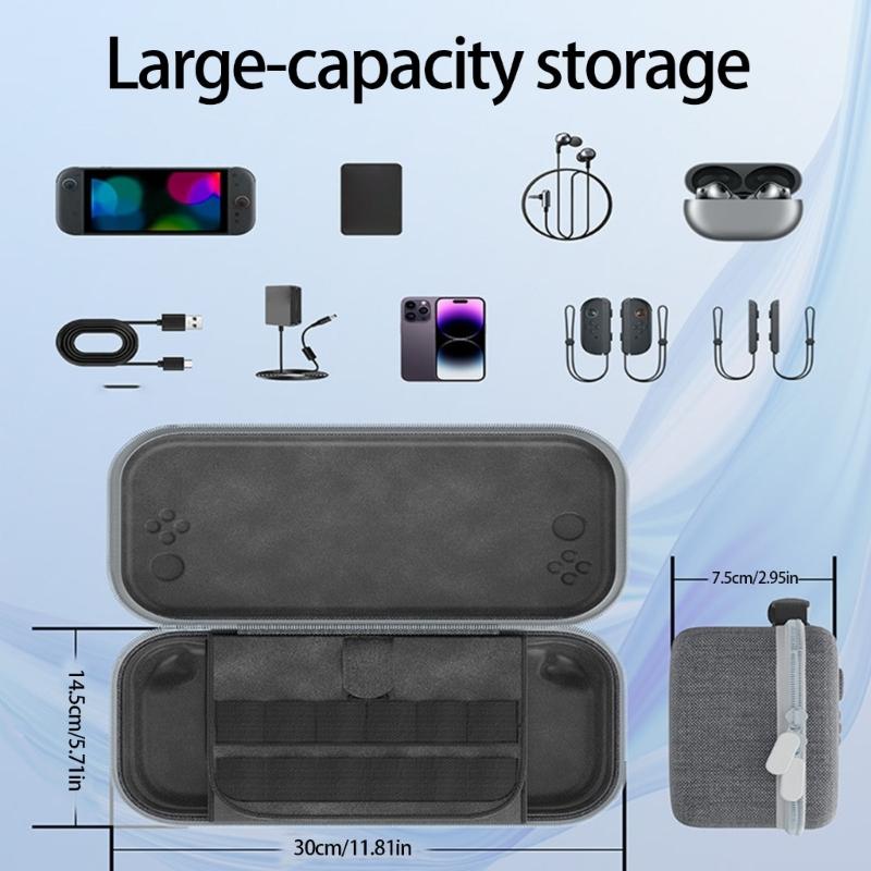 Game Console EVA Bag Scratchproof Storage Box for NS2 Protector Case with Card Slot & Handle Travel Carrying Pouch