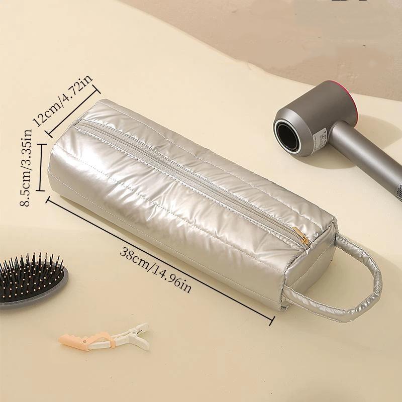 Soft Quilting Cotton Hair Dryer Storage Bag Large Capacity Dustproof Carrying Case With Handle Curler Storage Bags