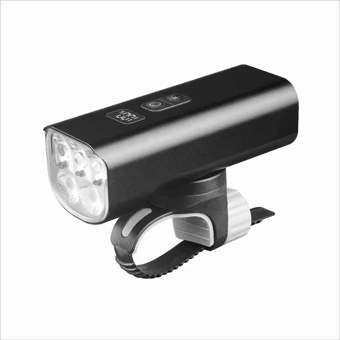 High Lumen Bicycle Headlight Aluminum Alloy Bicycle Light Outdoor Cycling Lighting Equipment Bicycle Accessories Handlebar&1600 чёрный