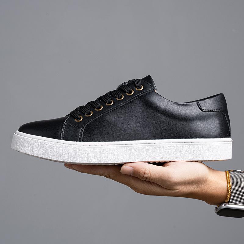 Extra large size men's shoes spring 2025 new trend board shoes British style color polishing casual shoes soft sole white shoes men