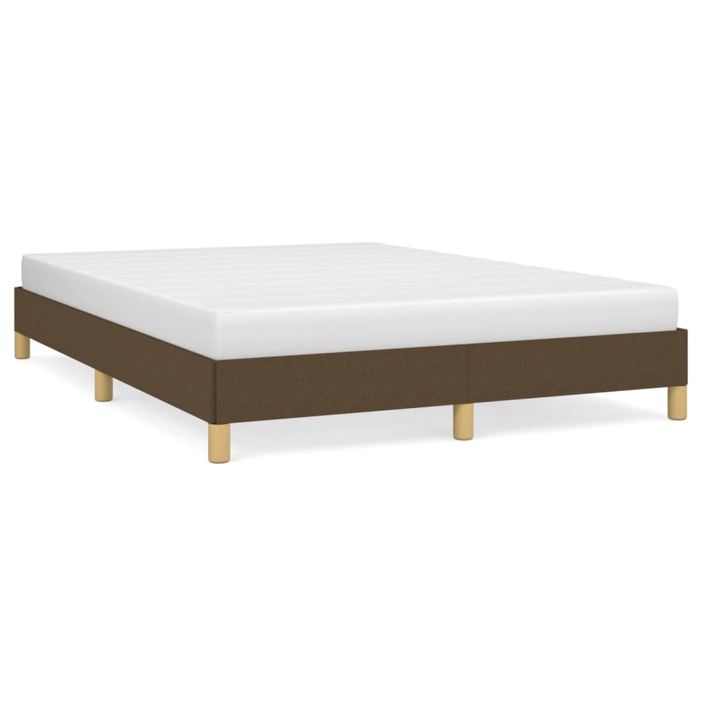 Vidaxl Bed Frame Without Mattress, Dark Brown, 140X200 Cm, Fabric