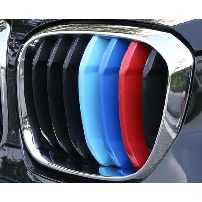 Fit For BMW X3 X4 2018-2021 Three M-Color Front Centre Grille Decor Cover Trim