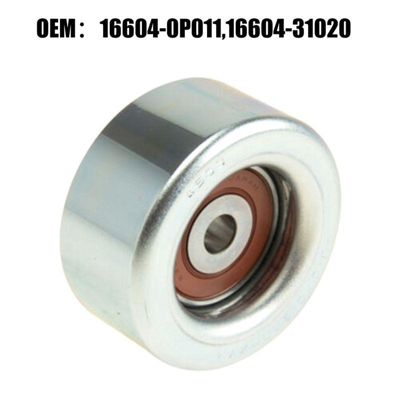 Powerful 1 PCS Car Drive Belt Tensioner Idler Pulley 16604-0P011 / 16604-31020 Silver For Toyota Tacoma 2.7L