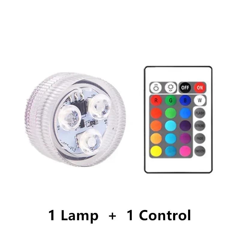 3 LED Underwater Light 16 Colors RGB IP68 Waterproof Battery Operated Swimming Pool Accessories Light Outdoor Submersible Lamp
