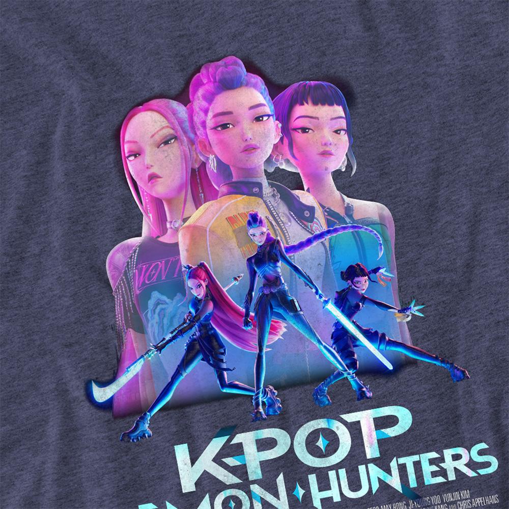 K-Pop Demon Hunters Unisex Adult Huntr/X Poster T-Shirt Elica