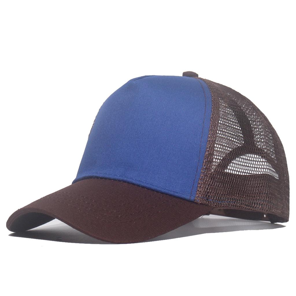 Custom Logo Basic Color Matching 5 Panel Mesh Hat For Women Summer Sunshade Breathable Baseball Caps Outdoor Sport Truck Dad Cap