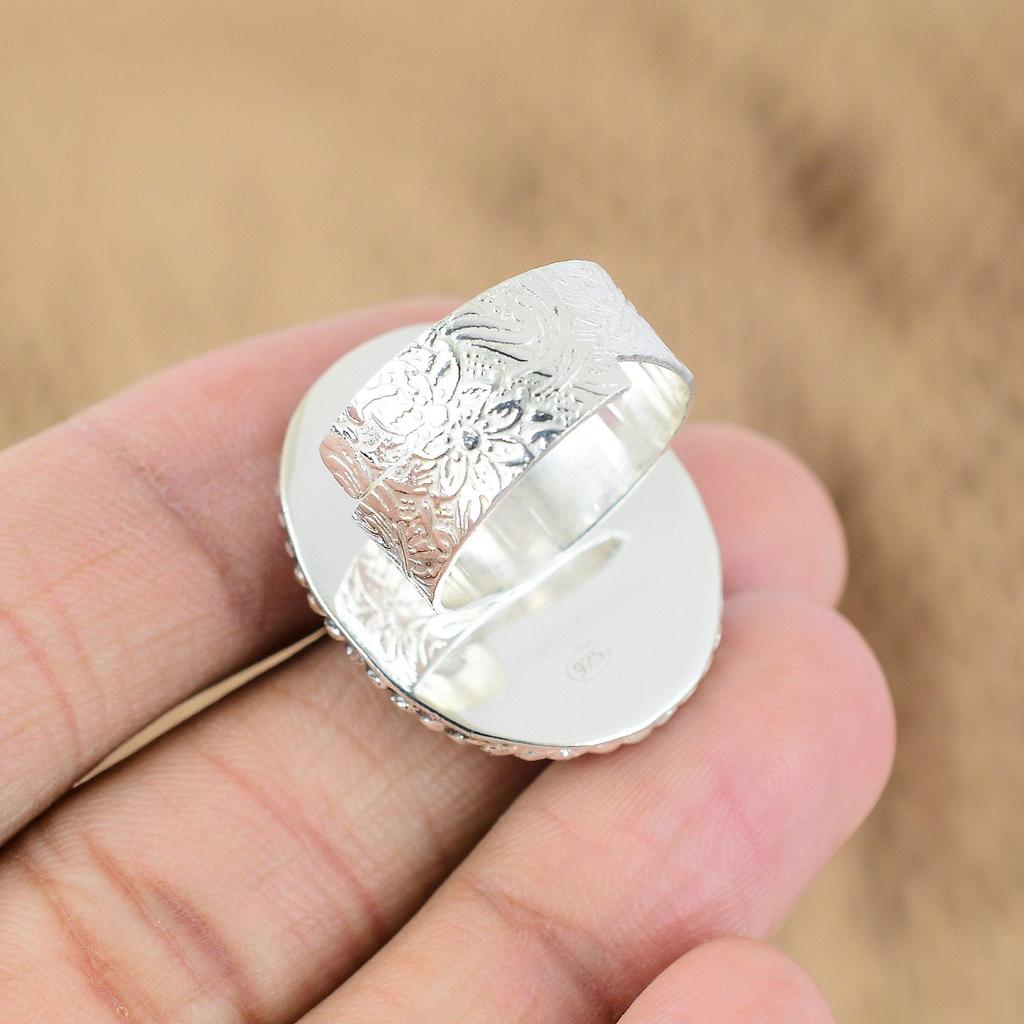 Mothers day Sale Sterling Silver Oval Tiger's Eye Stone Engagement Ring Jewelry
