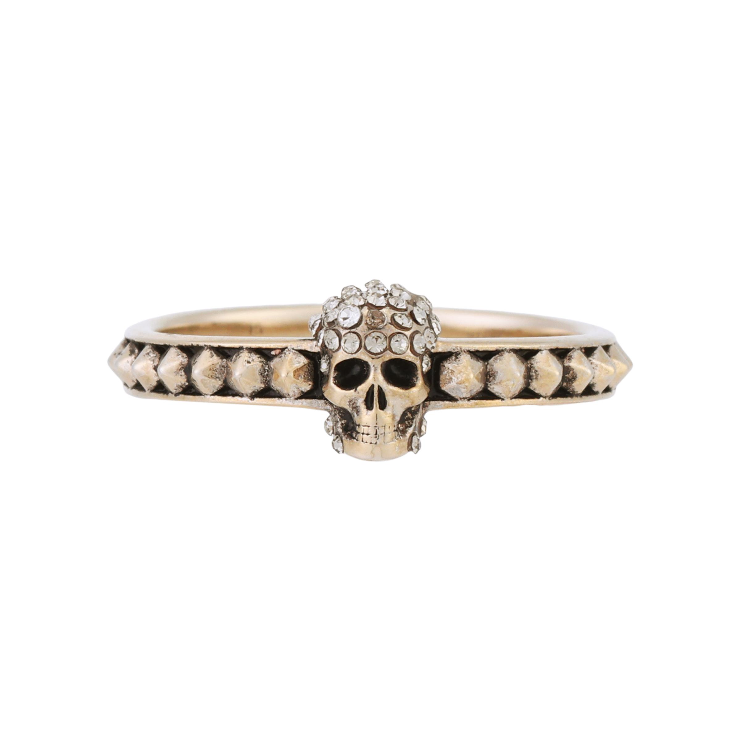 Alexander McQueen Skull Brass Ring Unisex jewelry 700553J160K7185 15