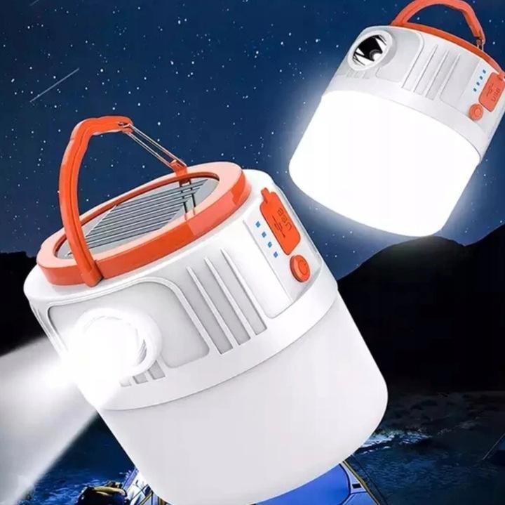 Lampa Kempingowa Led Turystyczna Solarna Powerbank