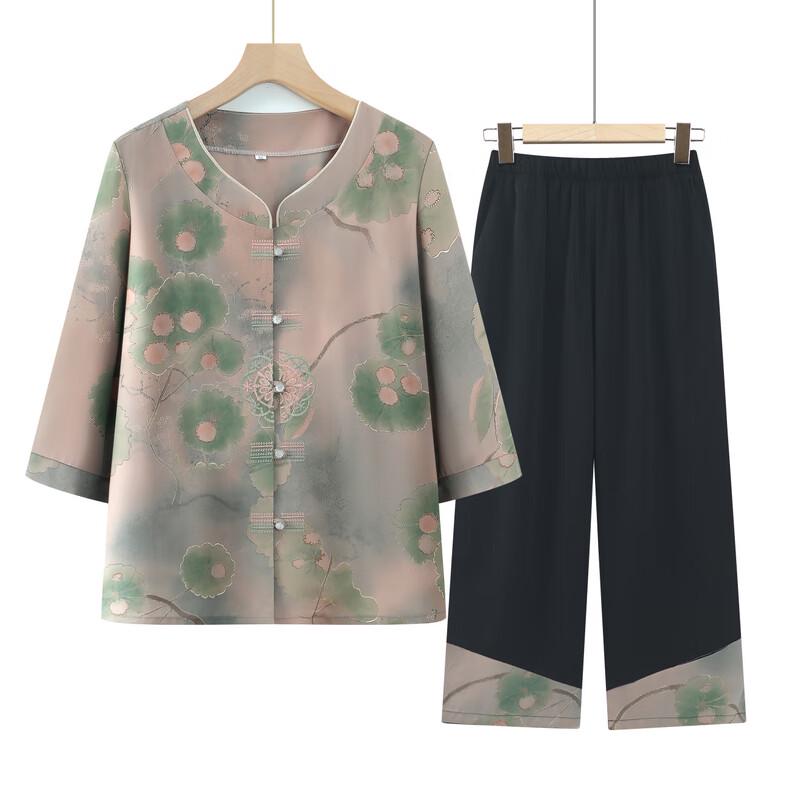 Women's Chinese Style Seven-Sleeve Floral Top