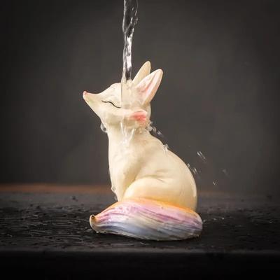 Color-changing Tea Pet Ornaments Love The Little Fox Watering Color-changing Tea Pets Office Home Tea Table Tea Pet Ornaments