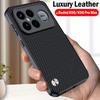 For Xiaomi Redmi K90 Pro Max Case Cover Luxury Fiber Texture PU-Leather Protection Shockproof Back Capa Funda