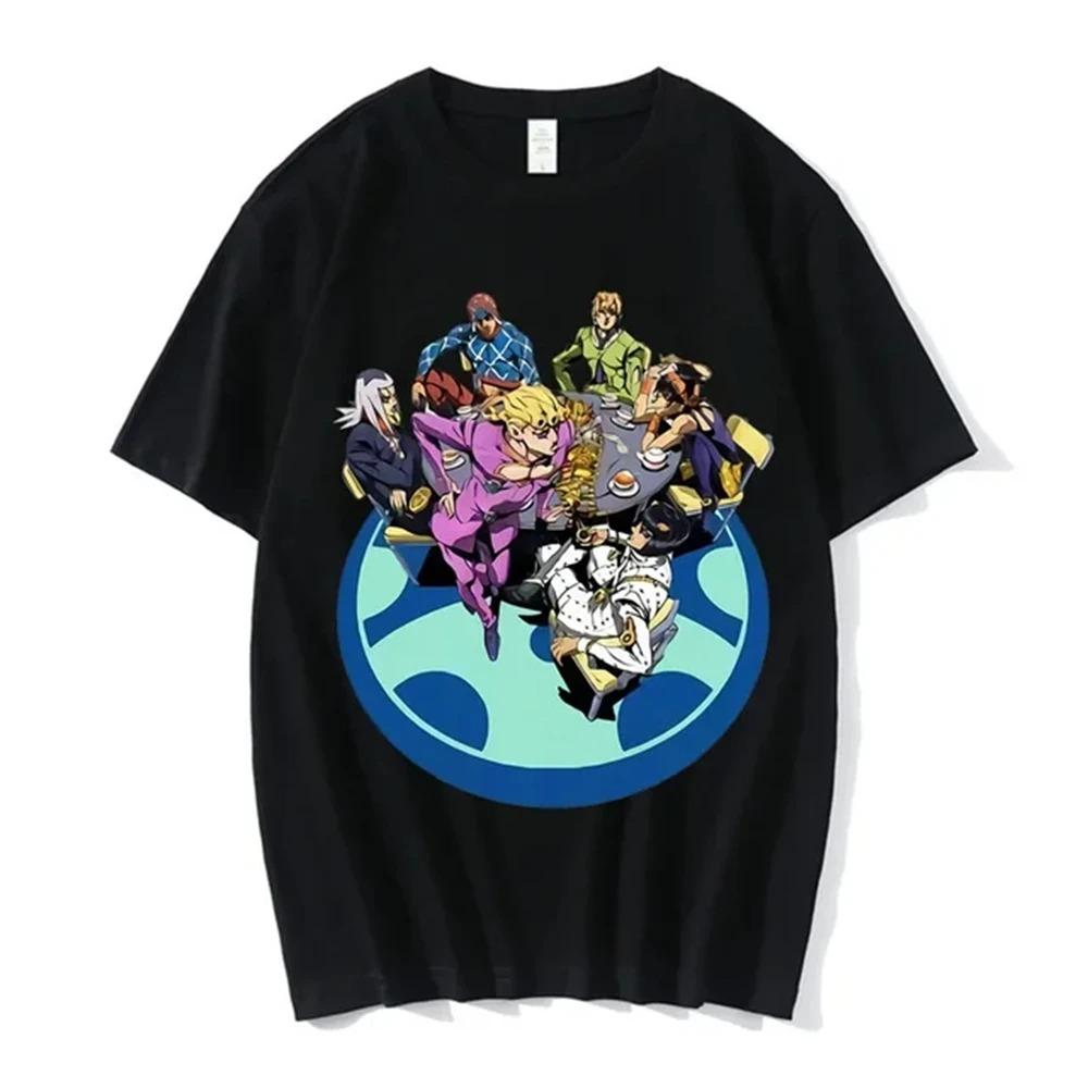 Anime Jojo-Bizarre Adventure Tshirt Men Jotaro Star Platinum Manga Graphic T-shirts Men Women Fashion Short Sleeve Casual
