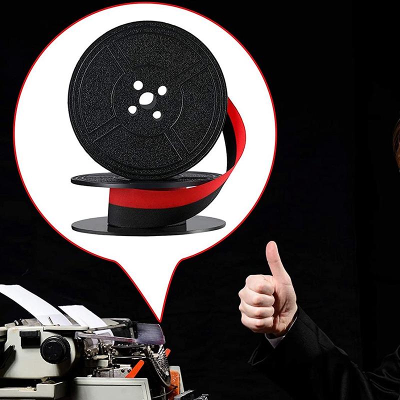 2pcs Typewriter Ribbon Twin Spool Typewriter Ribbon Red and Black Twin Spool Replacement Pack for Most Typewriter
