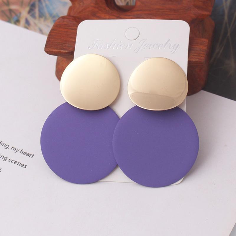Big Statement Earrings Red Black White Gold Round Circle Oval Geometric Earrings for Women Punk Metal Earring Boho Jewelry 2020