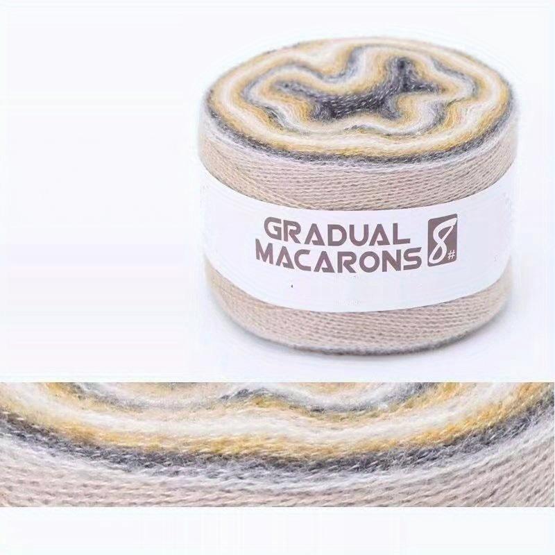 6pcs Gradient Yarn Chunky Polyester Knitting Bundle for Gloves & Hats - Multicolor Ombre, 600g DIY Yarn