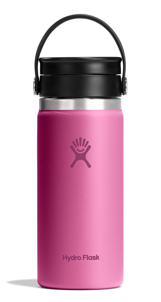 Flex Sip Wide Mouth Stainless Steel Coffee Bottle, 16oz (473ml), Leaf Design, Insulated (Official Japanese Product)