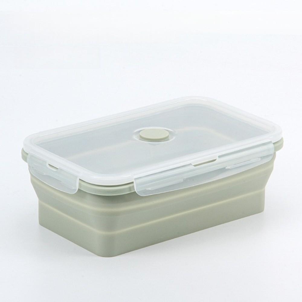 4pcs Large Capacity Silicone Lunch Box Rectangular Food Storage Container Fresh Keeping Box  Picnic