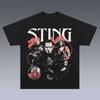 Sting L'Icona Wrestling Grafica Maglietta Uomo Donna Retro Anni '90 Leggenda Fan Casual Streetwear Corta