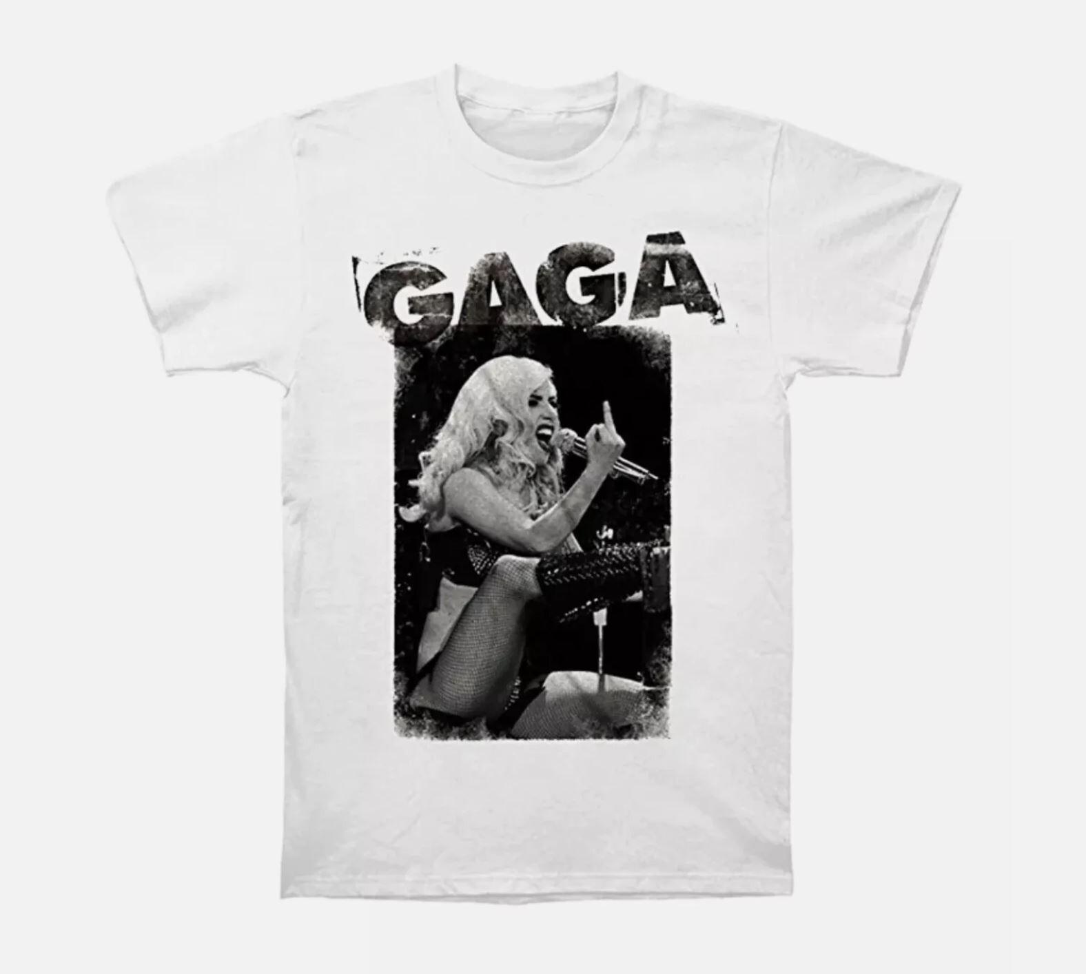 Lady Gaga Finger T-shirt Cotton For men Women All Size S-2345XL S