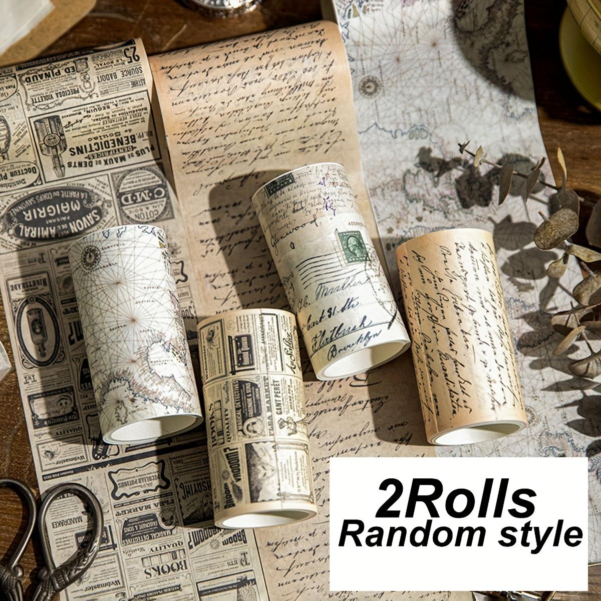 

2 Rolls Boxed Retro Vintage Washi Tape Set - DIY Journal Decoration, Border Trim Tape, Scrapbooking Crafts ZSY