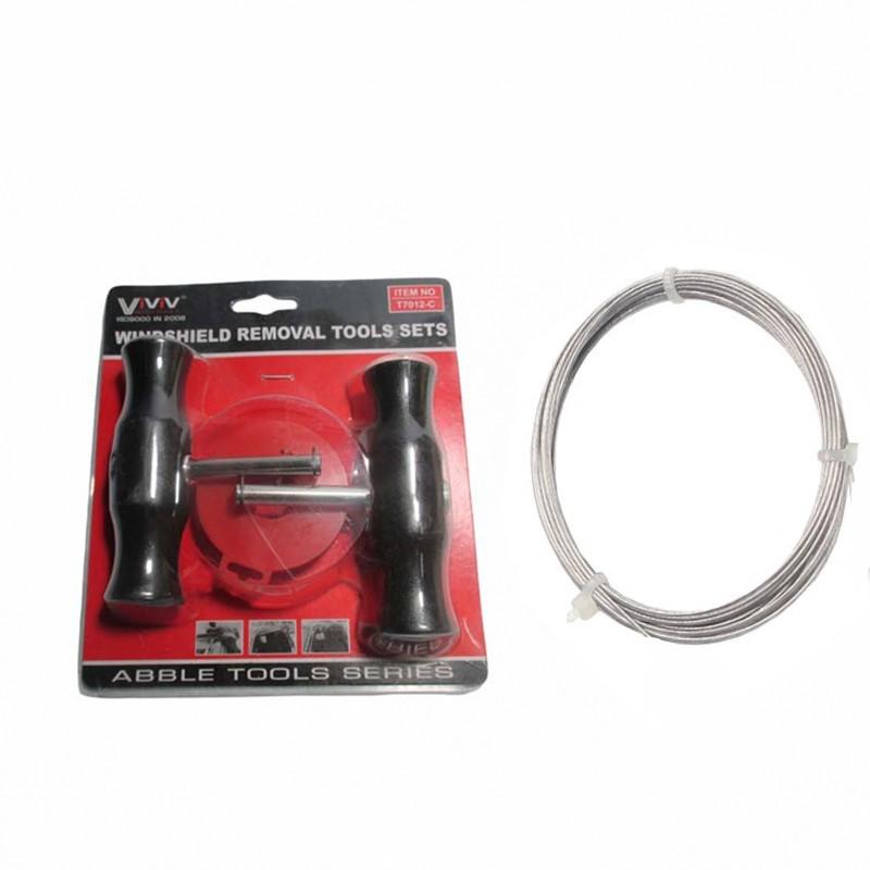 Car Windshield Removal & Installation Wire Saw Tool - Steel Wire Puller & Knife