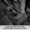 Rear Cup Holder for Jeep Wrangler JL Accessories, Back Seat Cup Holder, Floor Console Mounted Drink Holder for 2018- Jeep Interior Accessories 4 Door