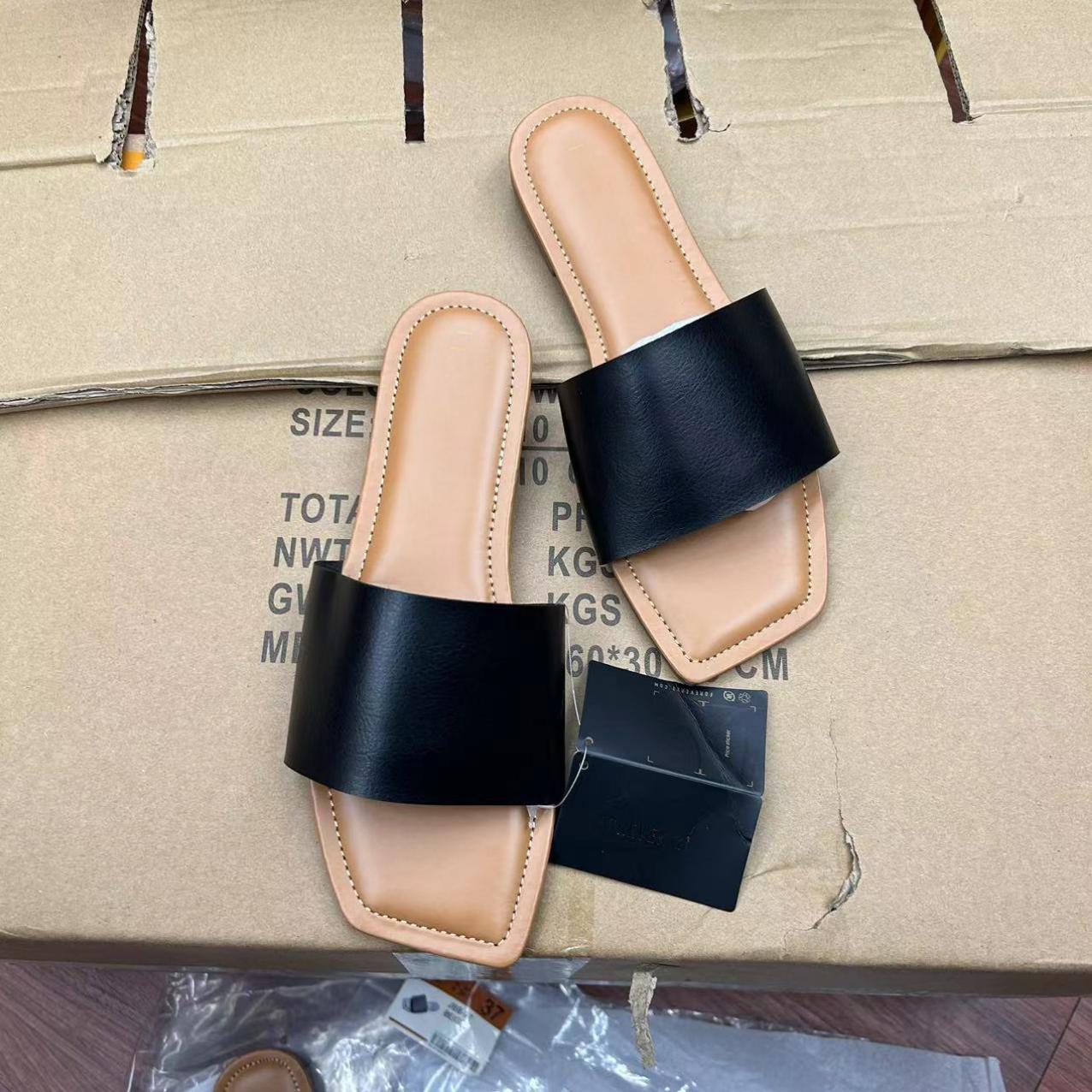 Модные женские летние туфли без застежек на скидку. Модные пляжные тапочки с леопардовым — фото 7