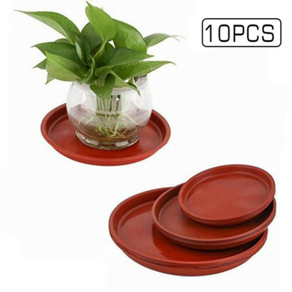 10pcs Water Tray Base Heavy Duty Plastic Saucer Plant Pot Flowers Plant Yard