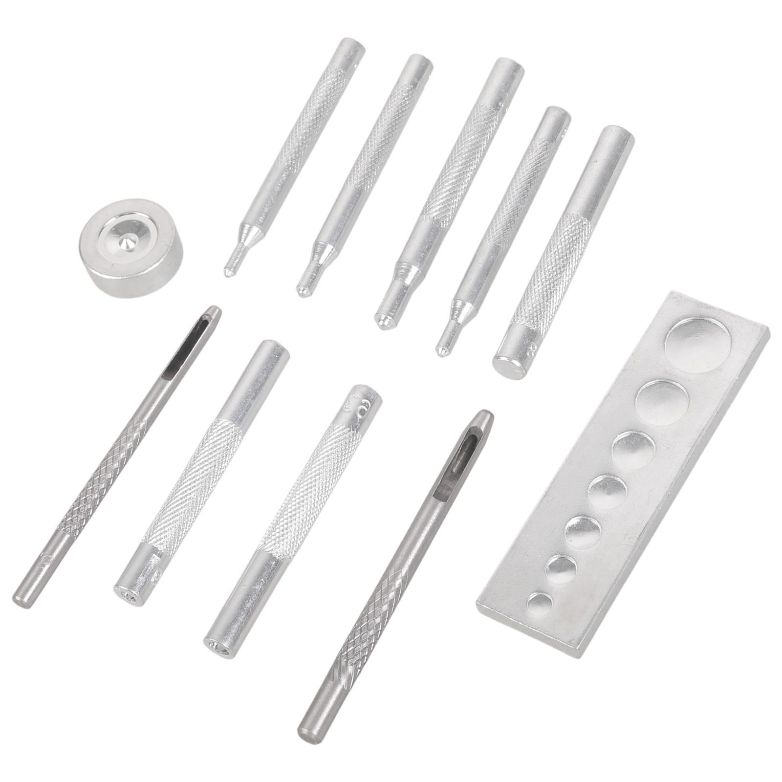 11 Pcs/Set Leather Craft Punch Hole Tool Kits with Base Leather Puch Tool Leathercraft Tool Practical Leather Craft Tool 1