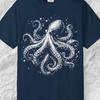 Comfort Colors Octopus Shirt, Nautical Kraken Shirt, Ocean Animal Tee, Sea Life Shirt, Marine Octopus Tee, Ocean Lover T Shirt Gift