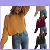 Premium Plus Size Autumn Womens Sweaters Off The Shoulder Pullover Sweater Long Sleeve For Stylish Comfort